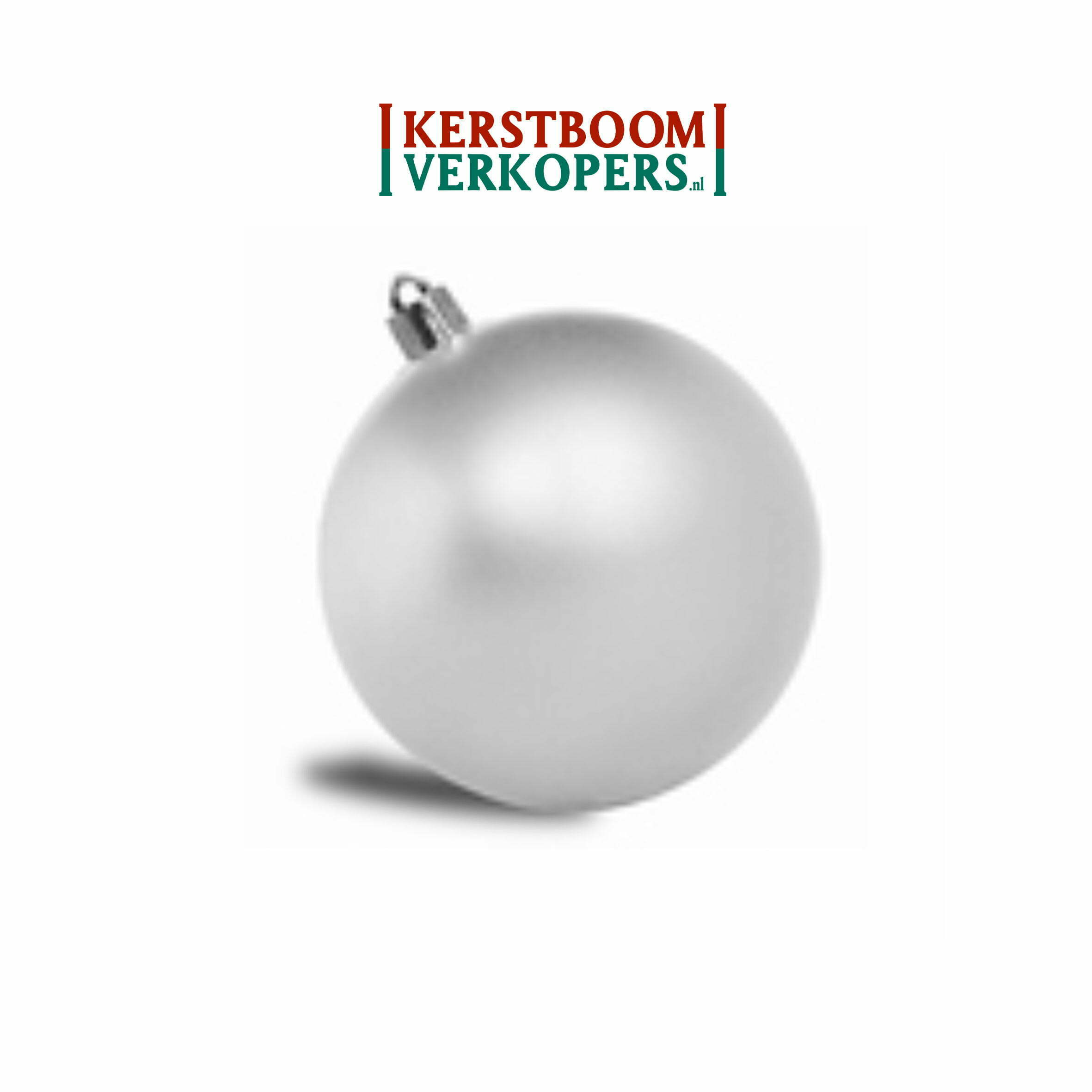 Mevrouw iets Vertrappen Kerstballen zilver (mat) - 8cm - €99,- per st. - Kerstboomverkopers.nl