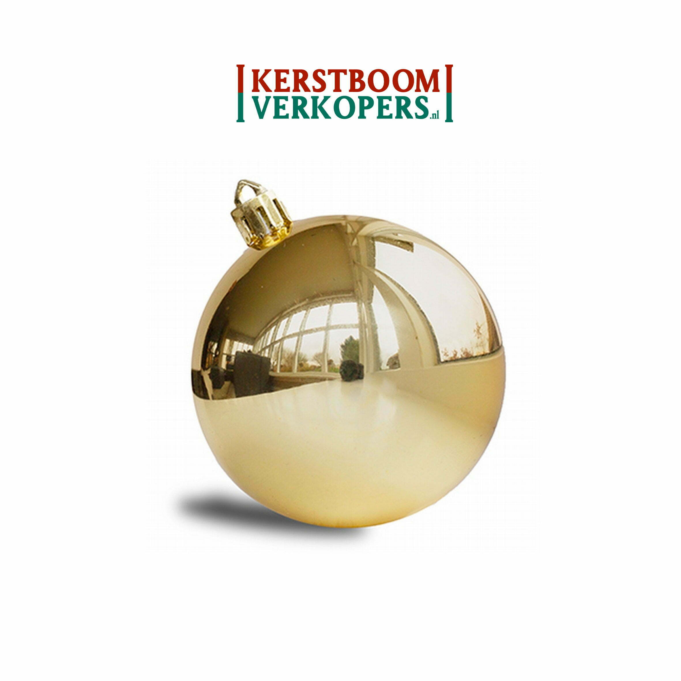 Kerstballen goud (glans) - - €99,- per st. - Kerstboomverkopers.nl